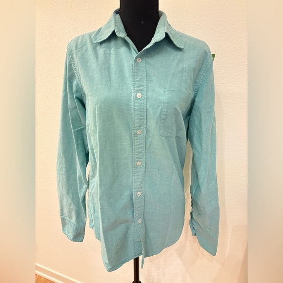 J. Crew Slim Flex Shirt in Rugby Green White - Size S / 14-14.5 - Picture 2 of 6